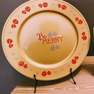 "Be Merry" decorative Charger Plates (4)